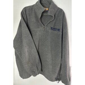 XNT Mens Fleece Pullover 2XL Gray Embroidered Sweatshirt Style Cozy Fall Y2K